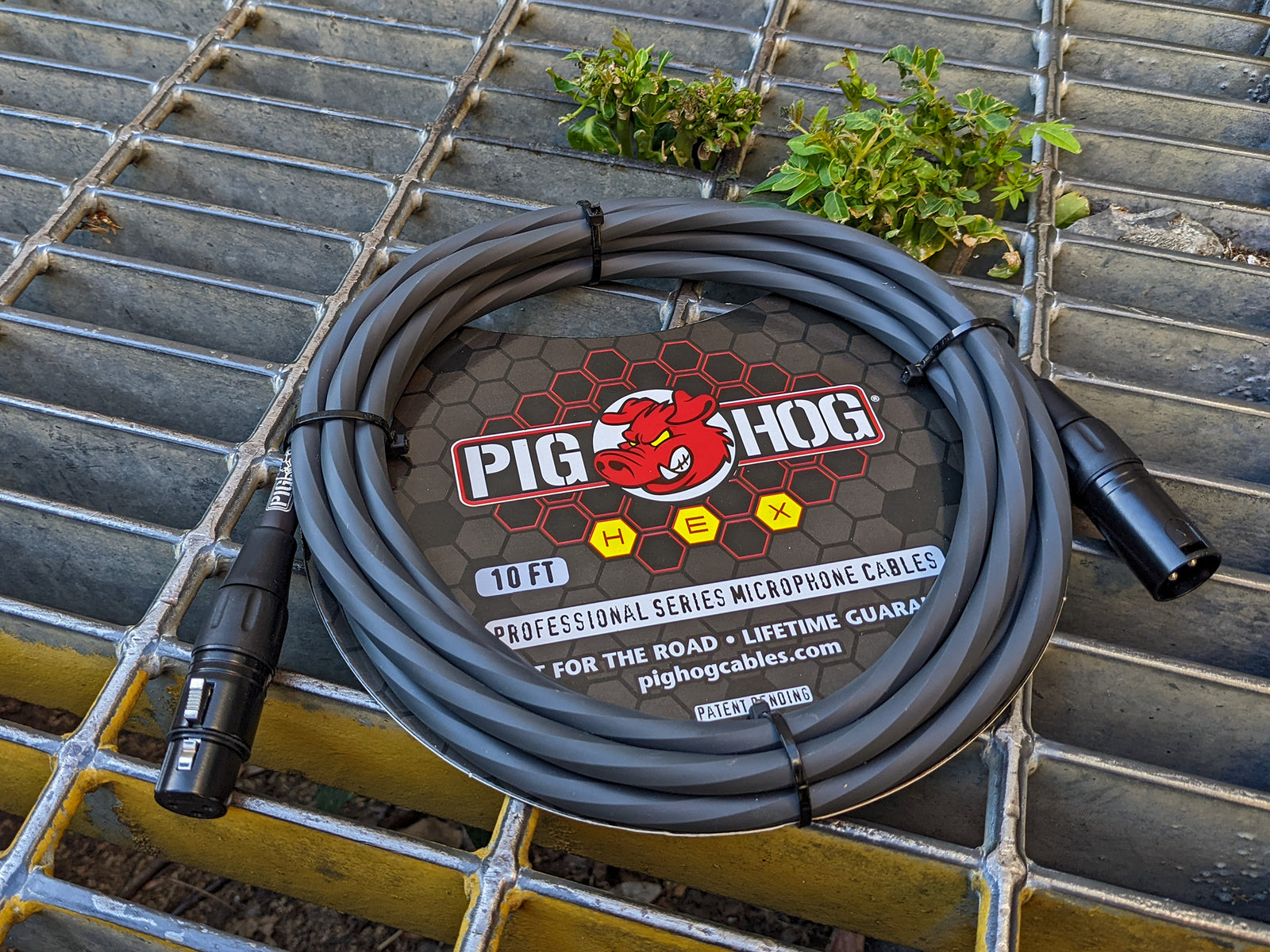 Pig Hog Hex Series Mic Cable, 15ft - Grey