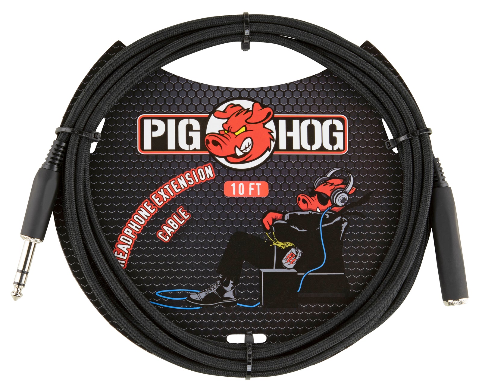 Pig Hog Solutions - 10ft Headphone Extension Cable, 1/4