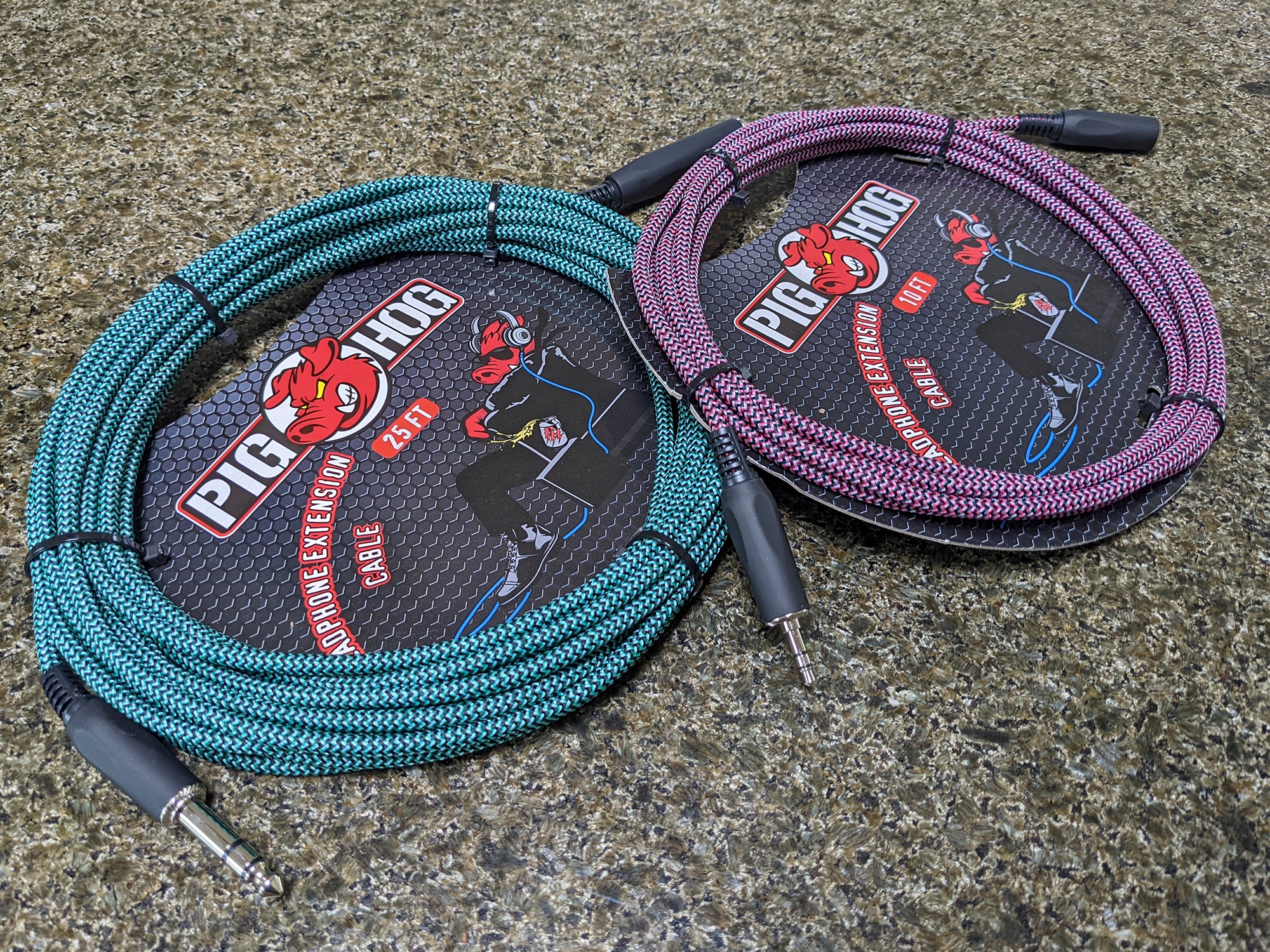 Pig Hog Solutions - 25ft Headphone Extension Cable, 1/4", Tahitian Blue