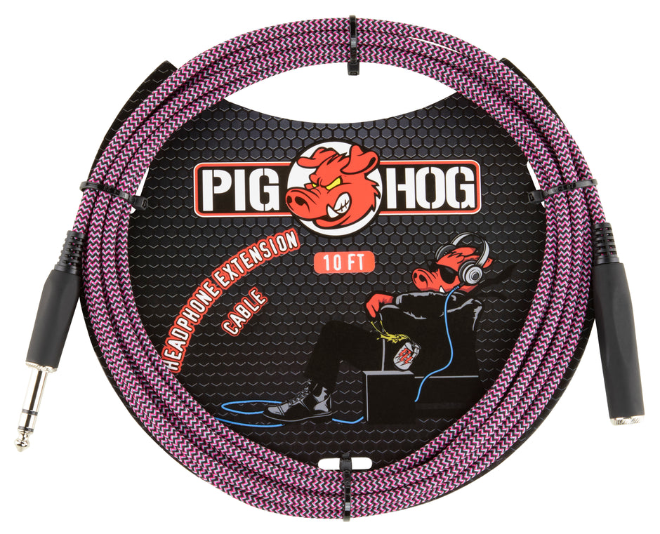 Pig Hog Solutions - 10ft Headphone Extension Cable, 1/4", Riviera Purple