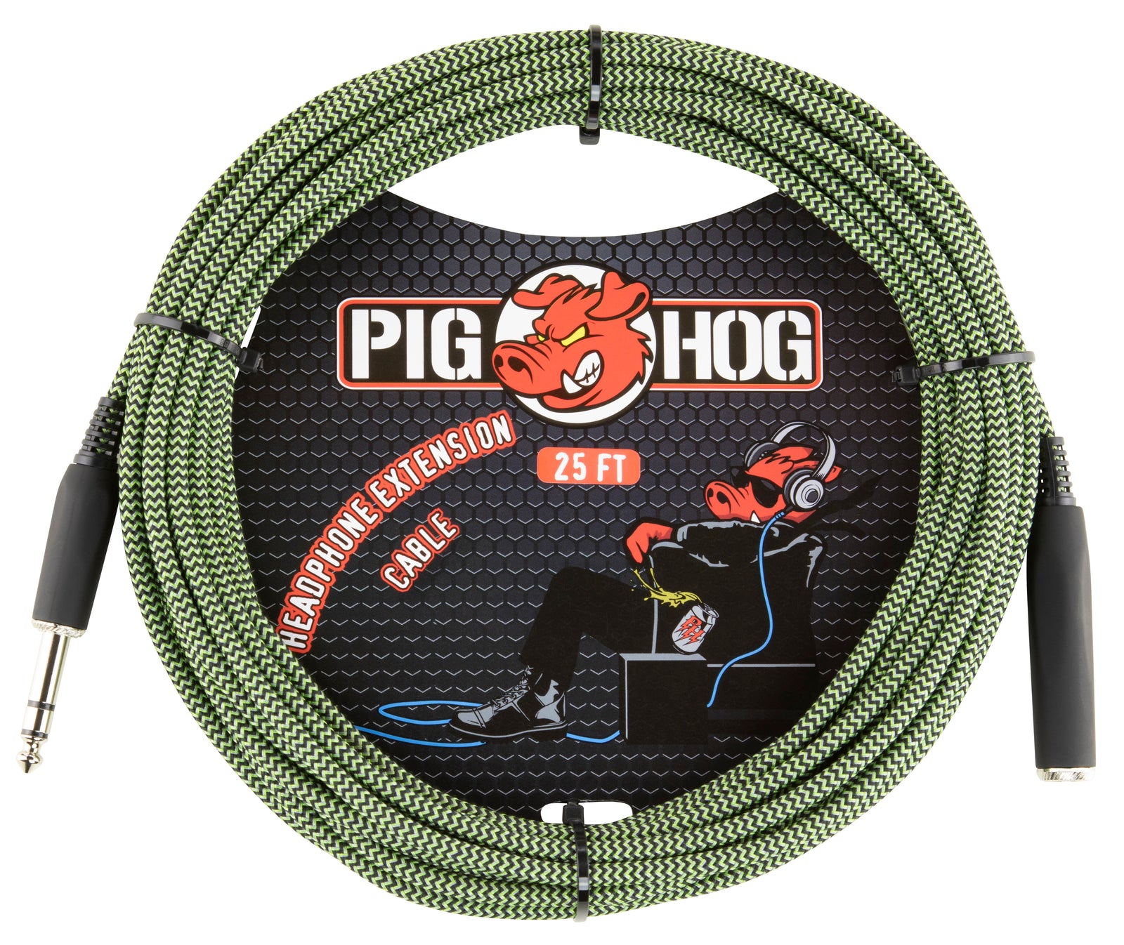 Pig Hog Solutions - 25ft Headphone Extension Cable, 1/4