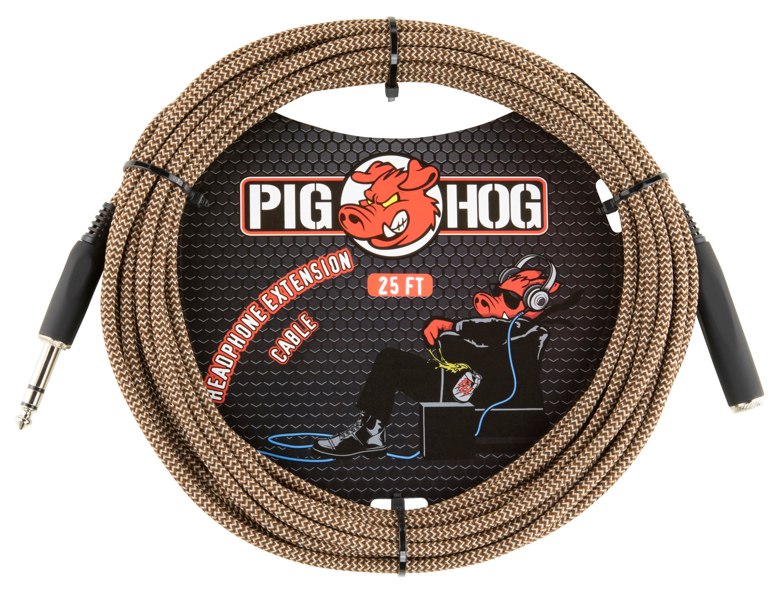 Pig Hog Solutions - 25ft Headphone Extension Cable, 1/4