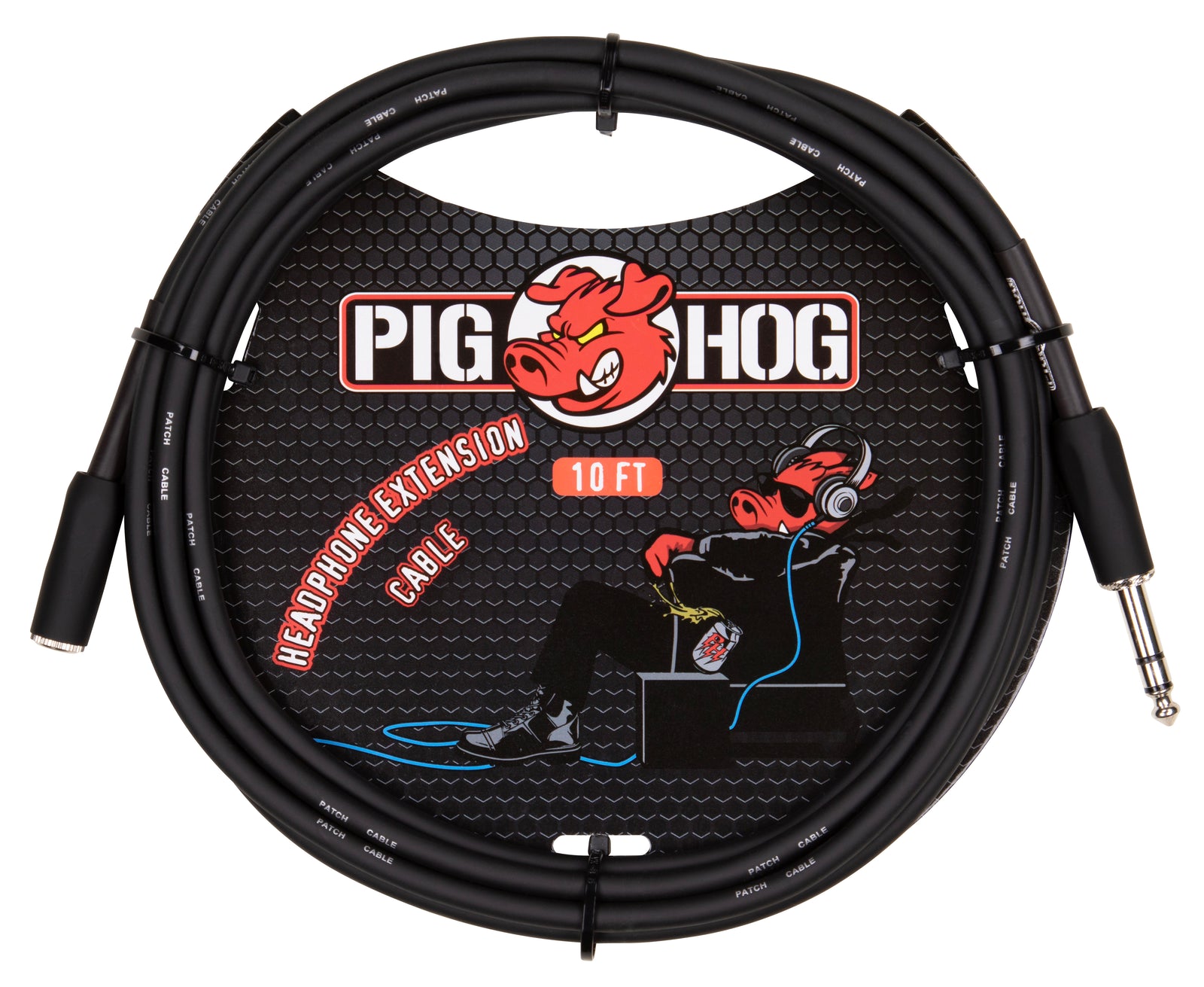 Pig Hog Solutions - 10ft Headphone Extension Cable, 1/4