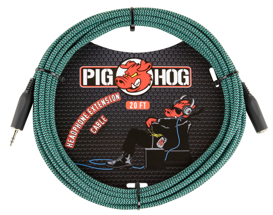 20ft Headphone Extension Cable, 3.5mm,"Tahitian Blue"