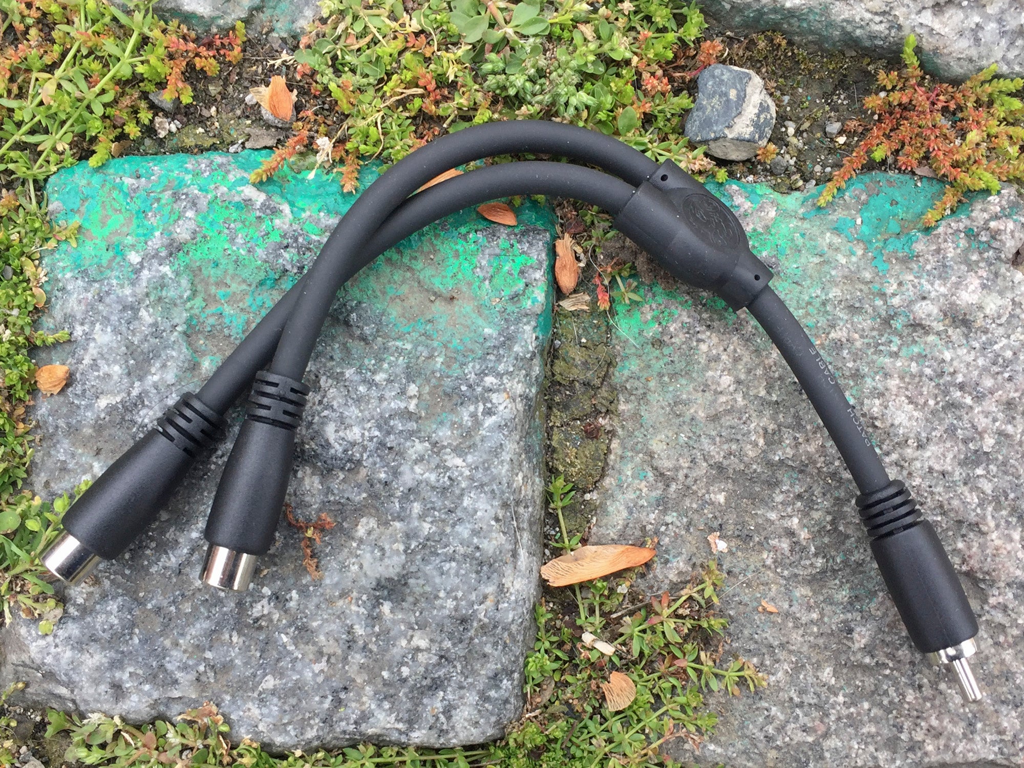 Pig Hog Solutions - 6" Y Cable, RCA(M)-Dual RCA(F)