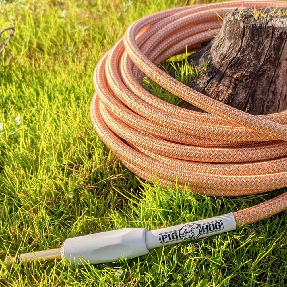 Pig Hog "Orange Crème 2.0" Instrument Cable, 10ft Right Angle
