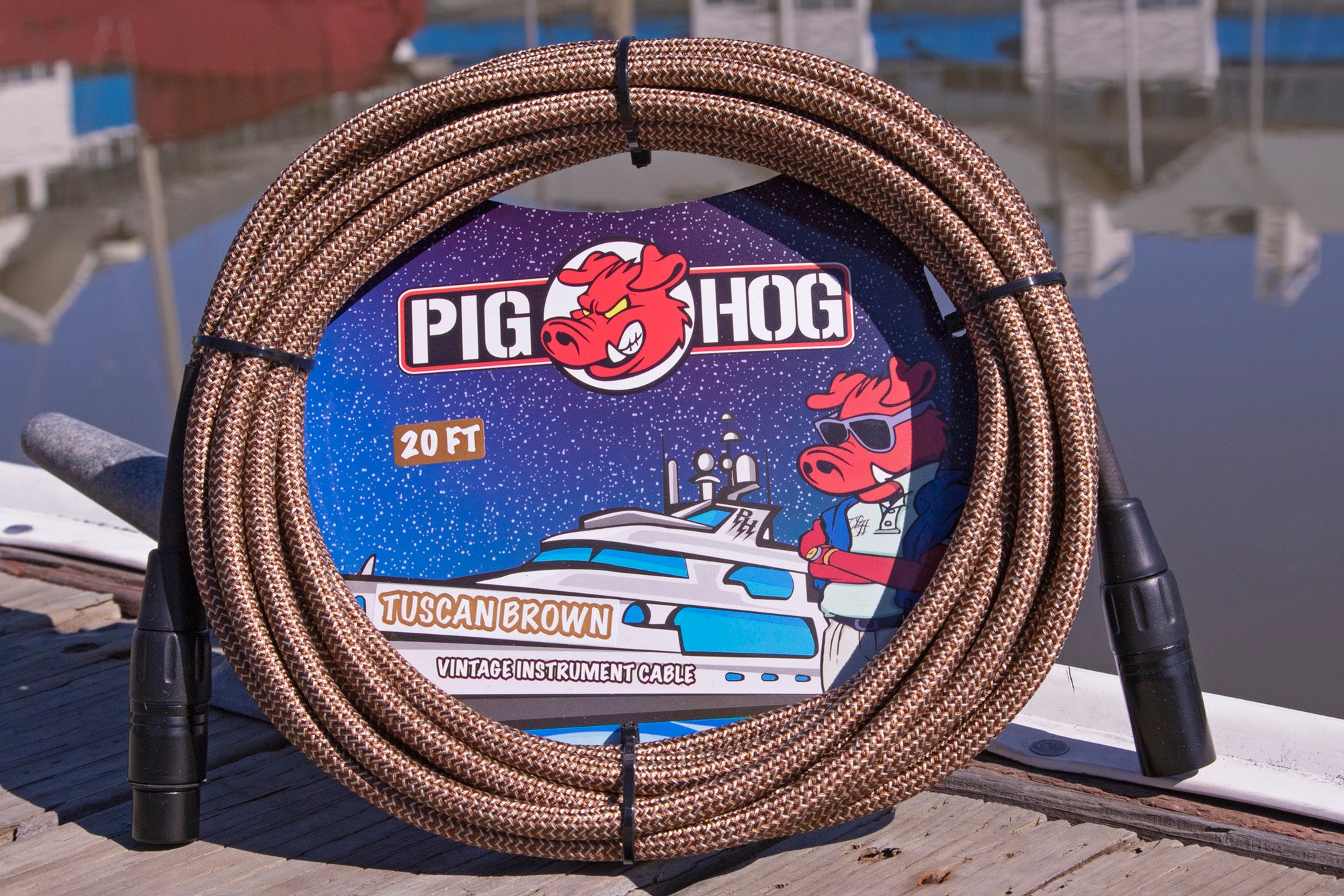 Pig Hog "Tuscan Brown" Woven Mic Cable, 20ft XLR