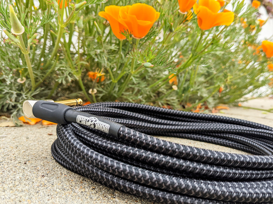 Pig Hog "Black Woven" Instrument Cable, 20ft