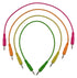 4 pk 12" mono patch cables (Neon orange, neon green, neon yellow, neon pink)