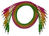 8 pk 24" mono patch cables (Neon orange, neon green, neon yellow, neon pink)
