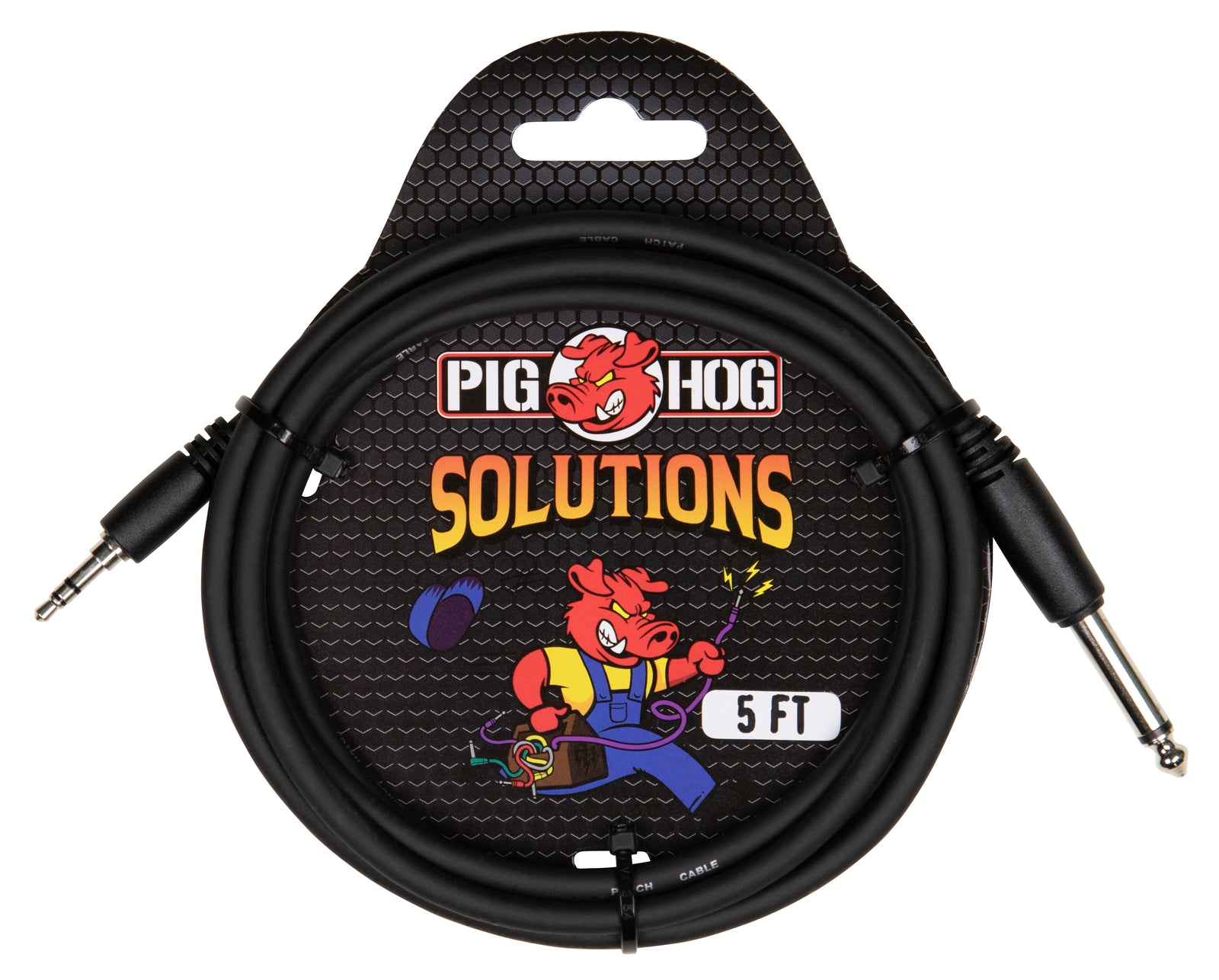 Pig Hog Solutions - 5ft 3.5mm TRS to 1/4