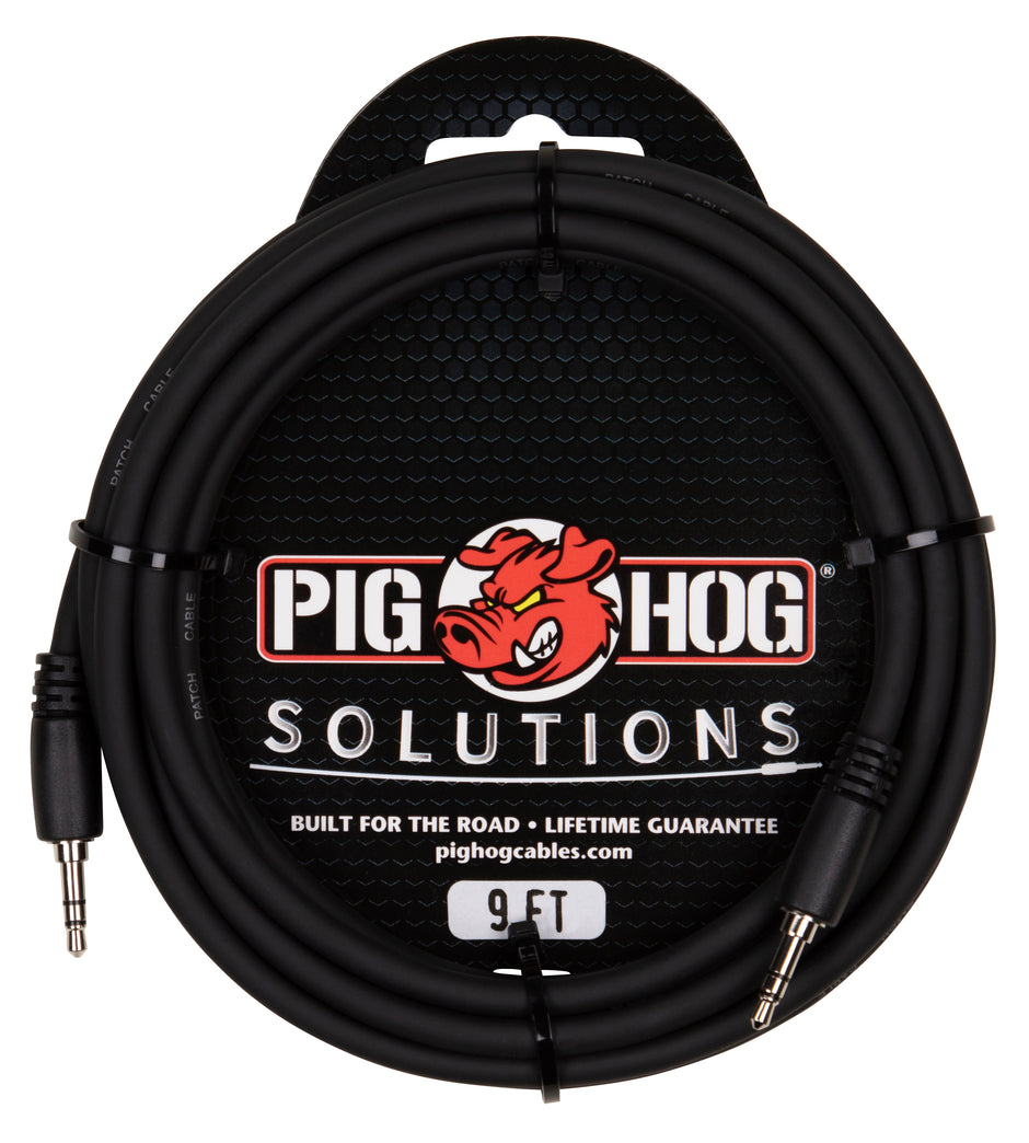 Pig Hog Solutions - 3.5mm TRS to 3.5mm TRS, 9ft
