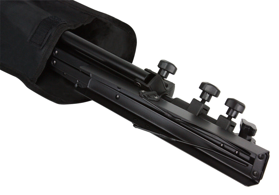 Deluxe 3-Part Folding Music Stand W/Bag - Black