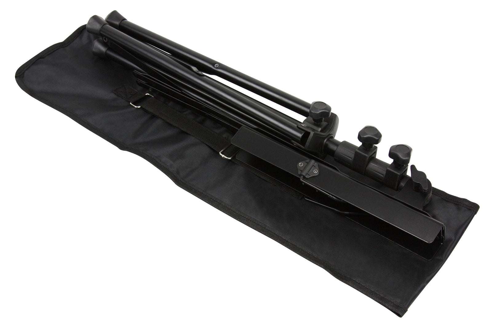 Deluxe 3-Part Folding Music Stand W/Bag - Black