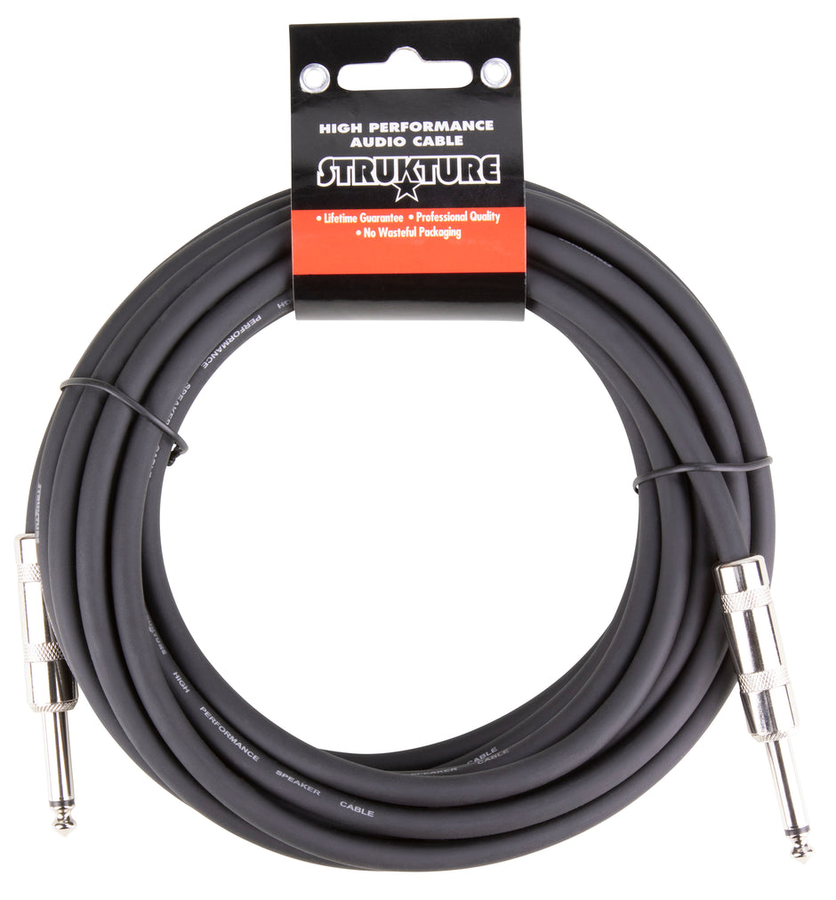 Strukture 20ft Speaker Cable 2pk, 16 gauge, 1/4" connectors