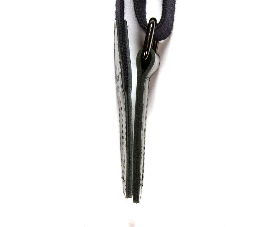 Merino Wool Guitar Strap, Black Pinstripe